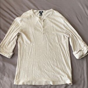 Mens H&M 3/4 Sleeve Tee